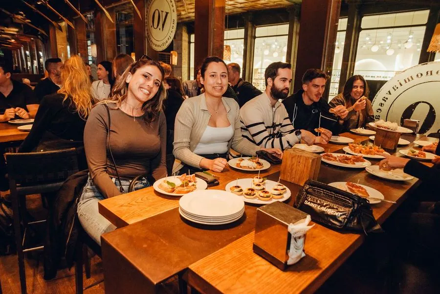 The group gathered for dinner after the hunt